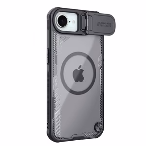 Nillkin Iceblade Prop Magneettinen Suojakuori linssin suojuksella ja jalustalla iPhone 16e / 17e:lle - musta