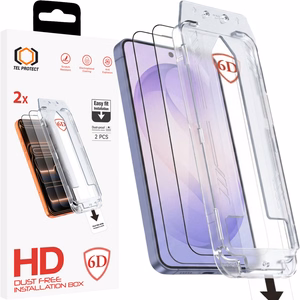 Tel Protect Dust-Free Easy Fit Full Glue 6D karkaistu lasi Samsung Galaxy S26 Ultra musta (sormenjäljen avauksella) - 2 kpl