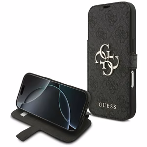 Guess Book 4G Metal Logo -suojakuori iPhone 17 Pro - musta