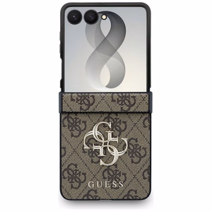 Ruskea Guess Big 4G Logo -suojakuori Samsung Galaxy Z Flip8 -puhelimelle