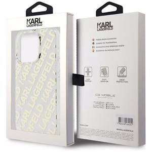 Karl Lagerfeld IML Fullover Logo Suojakuori iPhone 15 Pro Max:lle - kultainen