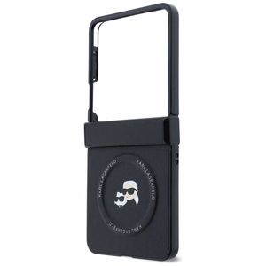 Musta Karl Lagerfeld Karl & Choupette Pins MagSafe -suojakuori Samsung Galaxy Z Flip8 -puhelimelle