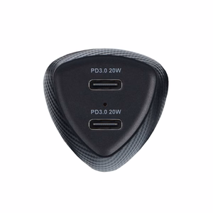 Autolaturi Forcell F-Energy Carbon 2 x USB C QC3.0 PD 3A 40W CC50-2C musta