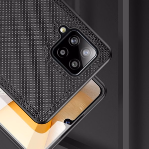Dux Ducis Fino kotelo päällystetty nylon materiaalia Samsung Galaxy A42 5G harmaa