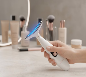 Beautifly LumaLift Pro LED-valoterapialla varustettu kasvojen ja kaulan hierontalaite