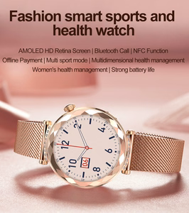 Blavec Smartwatch W-19 Liana HD AMOLED Voice Call (SWW19-RG) rose gold + 2 straps