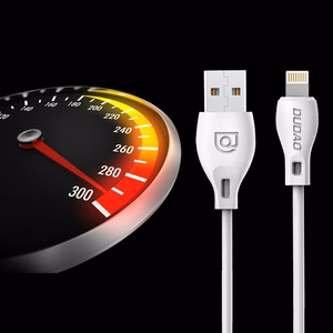Dudao USB / Lightning -kaapeli 2.4A 1m valkoinen (L4L 1m white)
