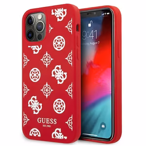 Guess GUHCP12LLSPEWRE iPhone 12 Pro Max 6.7" punainen/punainen kova kotelo Peony-mallisto