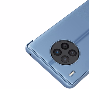Clear View Case cover for Huawei nova 8i cover with a flap black