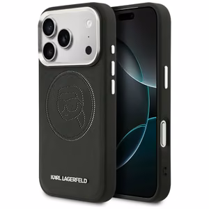 Karl Lagerfeld K Head Point Logo MagSafe Suojakuori iPhone 17 Prolle - Musta