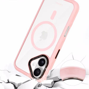 Liavec Hybrid Magsafe Clear Case for Iphone 16 light pink