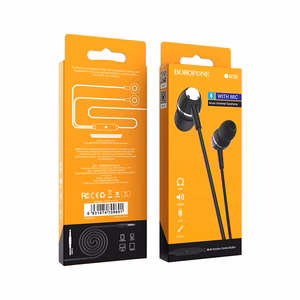 Borofone Earphones BM36 Acura with microphone black