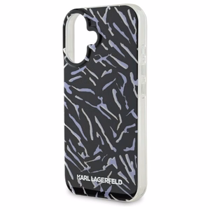 Karl Lagerfeld Suojakuori iPhone 16 Plus 6.7 KLHCP16MHZBPKCCU Violetti Kova Zebra With Cord