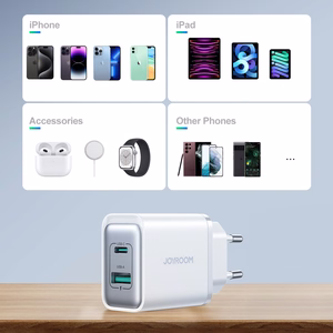 Charger Joyroom (TCF15) (1xUSB-C;1xUSB 3A 30W) white