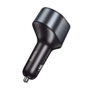 Autolaturi Hoco USB A + USB C + tupakansytytintulppa PD QC3.0 3A 35W Z56 musta