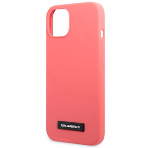 Karl Lagerfeld Silikoni Plaque Case iPhone 13 mini - Fuksiainen