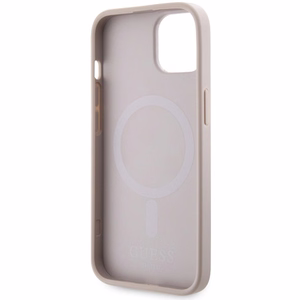 Guess case for iPhone 14 6,1" GUHMP14SHGCFSEP pink harcase Magsafe Gcube PU Stripes