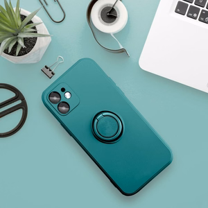 Silikoninen Ring-suojakuori mallille iPhone 17 Pro Max / 18 Pro Max – vihreä