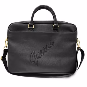 Guess Saffiano Script laukku 16 tuuman kannettavalle tietokoneelle - musta