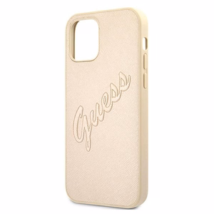 Guess GUHCP12MRSAVSLG iPhone 12/12 Pro 6.1" kultainen/kultainen kovakotelo Saffiano Vintage Script