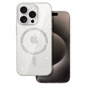 Glitter MagSafe Suojakuori Samsung Galaxy S23 Ultra:lle läpinäkyvä