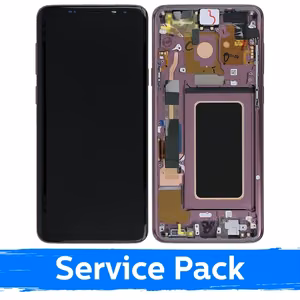LCD Display Compatible With Samsung G965 S9 Plus with Frame Lilac Purple (Service Pack)