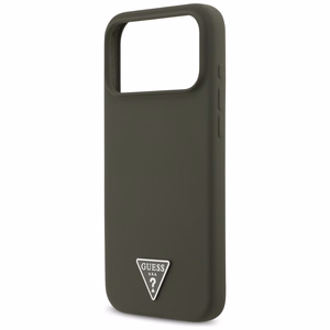 Guess silikoninen Triangle Logo MagSafe -suojakuori iPhone 17 Pro Maxille - vihreä