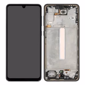Alkuperäinen Samsung A336 A33 5G LCD-kosketusnäyttö kehyksellä, Awesome Black (huoltopakkaus)