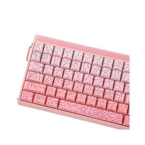 HERO84 HE PINK+Gradient+Contour Dragon King RGB AULA gasket näppäimistö