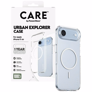 CARE by PanzerGlass Flagship Urban Explorer -suojakuori valkoisella MagSafella iPhone Air - läpinäkyvä