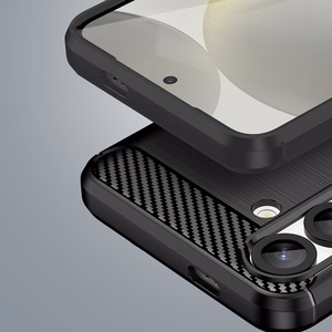 Carbon Suojakuori Samsung Galaxy S25 Edge:lle - musta