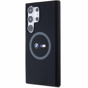 BMW M Silikoninen Printed Ring MagSafe Suojakuori Samsung Galaxy S24 Ultralle - musta