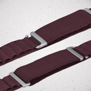 Mobilize nailonkellonranneke - Alpine - titaaniliitin - Apple 38/40/41mm - viininpunainen