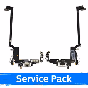 Latausliitin Apple iPhone 17 Pro Max flex-kaapelilla / hopea / (Service Pack)
