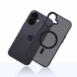 3mk Smoke MagCase iPhone 17:lle - musta puoliläpinäkyvä