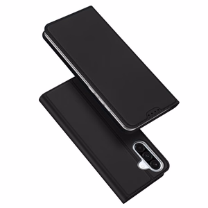 Dux Ducis Skin Pro Suojakuori Samsung Galaxy A36 5G / A56 5G:lle kielekkeella ja korttilokerolla - musta