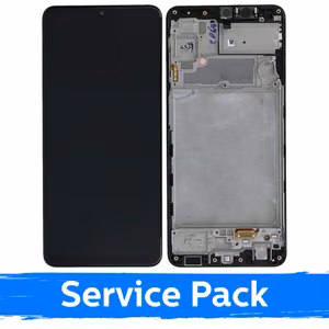 LCD-näyttö yhteensopiva Samsung A225 A22 4G musta kehyksellä (Service Pack)