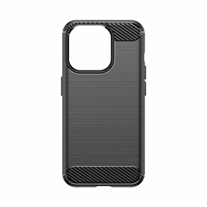 Flexible carbon pattern case for iPhone 15 Pro Carbon Case - black
