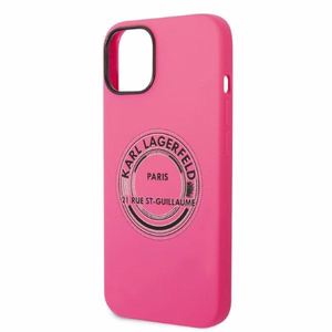 Karl Lagerfeld KLHCP14MSRSGRCF iPhone 14 Plus 6.7 kovakuori vaaleanpunainen / vaaleanpunainen Silicone RSG