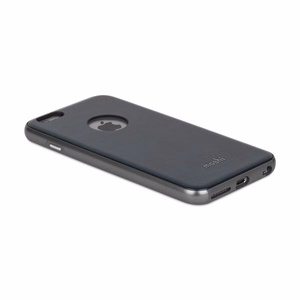 Moshi iGlaze Napa hybrid case with vegan-leather back for iPhone 6s Plus / 6 Plus, Midnight Blue