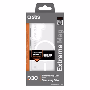 SBS Extreme D30 kuori Samsung Galaxy S26:lle yhteensopiva MagSafen kanssa - läpinäkyvä