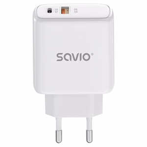 Savio LA-12 mobiililaitteiden laturi universaali valkoinen AC pikalataus