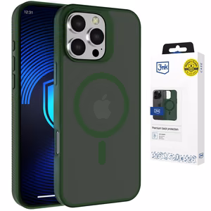 3mk Smoke MagCase iPhone 16 Pro Max:lle - Vihreä-Läpinäkyvä