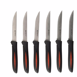 Alpina INOX ruostumattomasta teräksestä valmistetut pihviveitset, 23 cm, 6 kpl, mustat