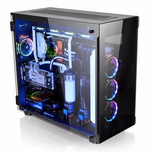 Thermaltake View 91 TG RGB -tietokonekotelo, Ultra Tower, musta