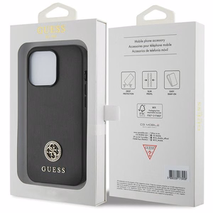 Guess Strass Metal Logo iPhone 13 Pro 6.1" Suojakuori - musta