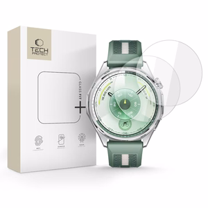 Tech-Protect Glass Fit+ 2-pack tempered glass for Huawei Watch GT 6 46mm - transparent