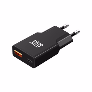 Charger Blue Star (TFK-SC-25WAC) (1xUSB; 1xUSB-C) 3A (25W) black