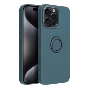Silikoninen Suojakuori Renkaalla iPhone 15 PRO MAX:lle vihreä