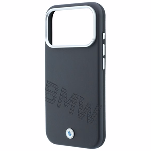 BMW-kotelo mallille IPHONE 18 Pro Max/17 Pro Max MagSafe-yhteensopiva (Sign Inclined Deboss Letters) (väri: harmaa)